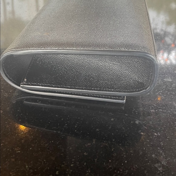 Yves Saint Laurent Silver Logo Black Clutch - Picture 6 of 6